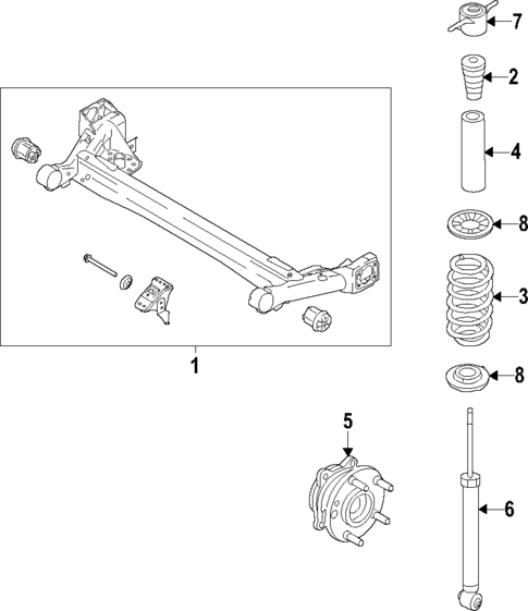 Rear Suspension for 2021 Hyundai Elantra #2
