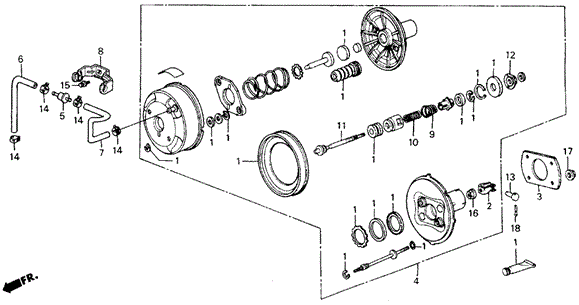 Master Power (8 In) for 1988 Honda Civic #0