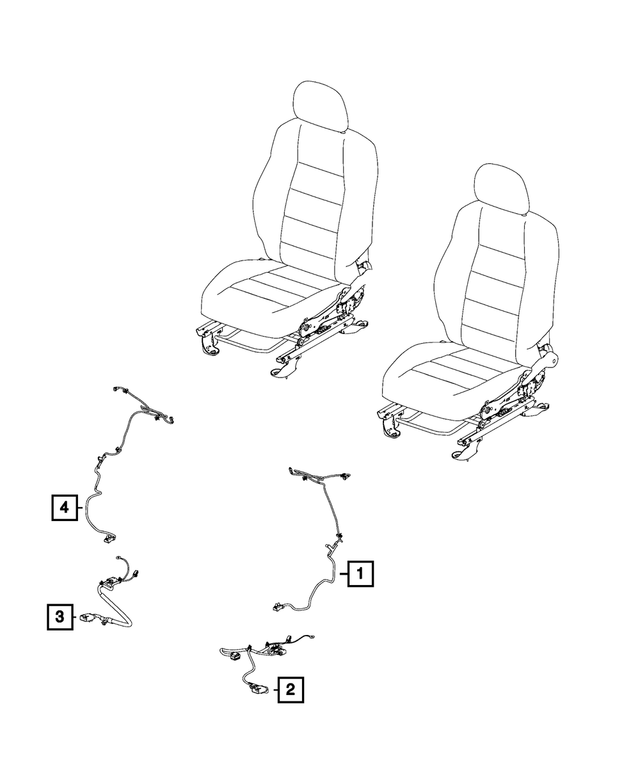 68071932AB - Electrical: Seat Cushion Wiring, Us for Mopar Image