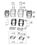 7CC53CV5AB - Interior Trim: Front Seat Back Cover, Left for Mopar Image