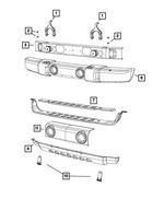 68003354AA - Frame, Bumper and Fascia: Bumper Bolt for Jeep: Wrangler, Wrangler JK Image