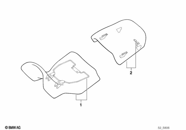 52532325065 - Seats and Seat Bench: Seat Adjustable Rear - Schwarz nb13 for BMW-Motorrad Image