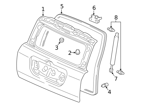 Gate & Hardware for 2007 Honda Pilot #0