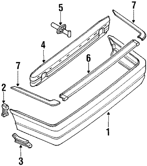Rear Bumper for 1990 Audi 100 Quattro #0