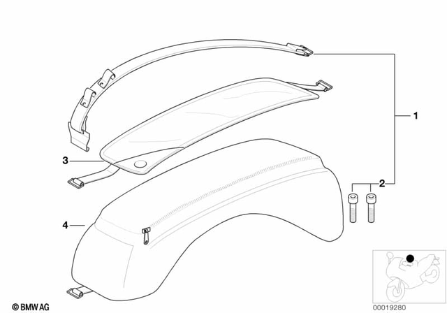 7129903807 - Luggage &amp; Storage: Isa Screw - M6X25-8.8-zns3 for BMW-Motorrad Image