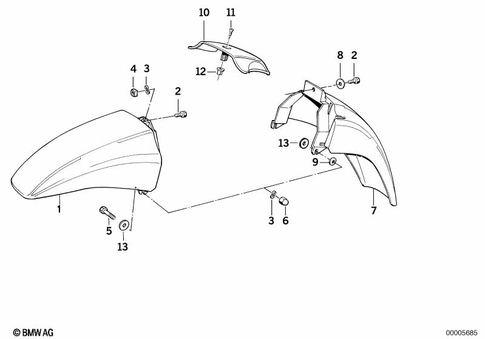 Front Wheel Fender for 1992 BMW-Motorrad K 100 RS #0