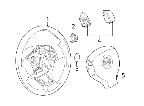 Steering Wheel & Trim for 2009 Nissan Versa #0
