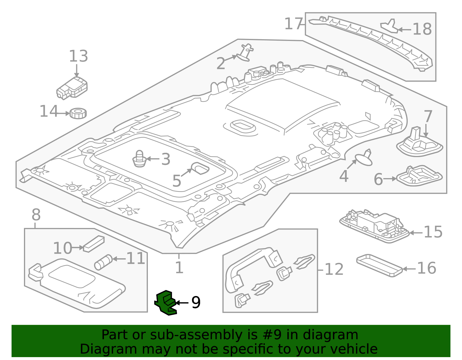 88217-TZA-003ZC - 2023-2025 Honda - Sun-Visor Holder | Genuine