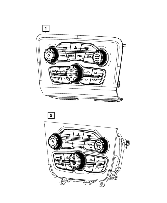 68531809AA - Electrical: Vehicle Feature Controls Center Stack for Dodge: Charger Image