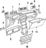 MB562787 - : Gauge Bezel for Mitsubishi Image