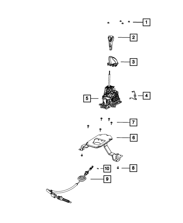 68187795AC - C633; 6-Speed; Dual Dry Clutch Automatic: Transmission Shifter for Mopar Image