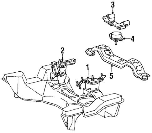 Engine & Trans Mounting for 1995 Mercury Cougar #0