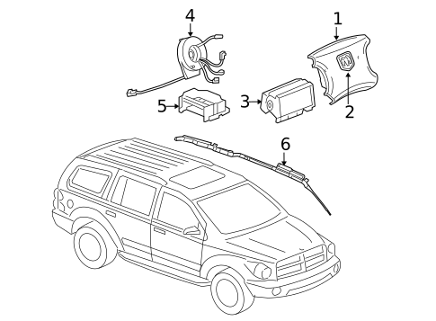 Air Bag Components for 2007 Dodge Durango #0