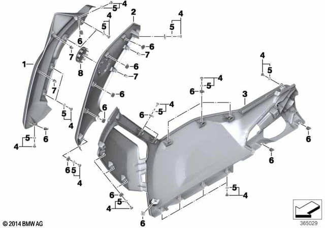 46638521653 - Frame and Mounting Parts: Body Screw with Shoulder - M5X14.5-A2-70 for BMW-Motorrad Image image