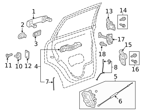 Rear Door for 2014 Chevrolet Captiva Sport #1