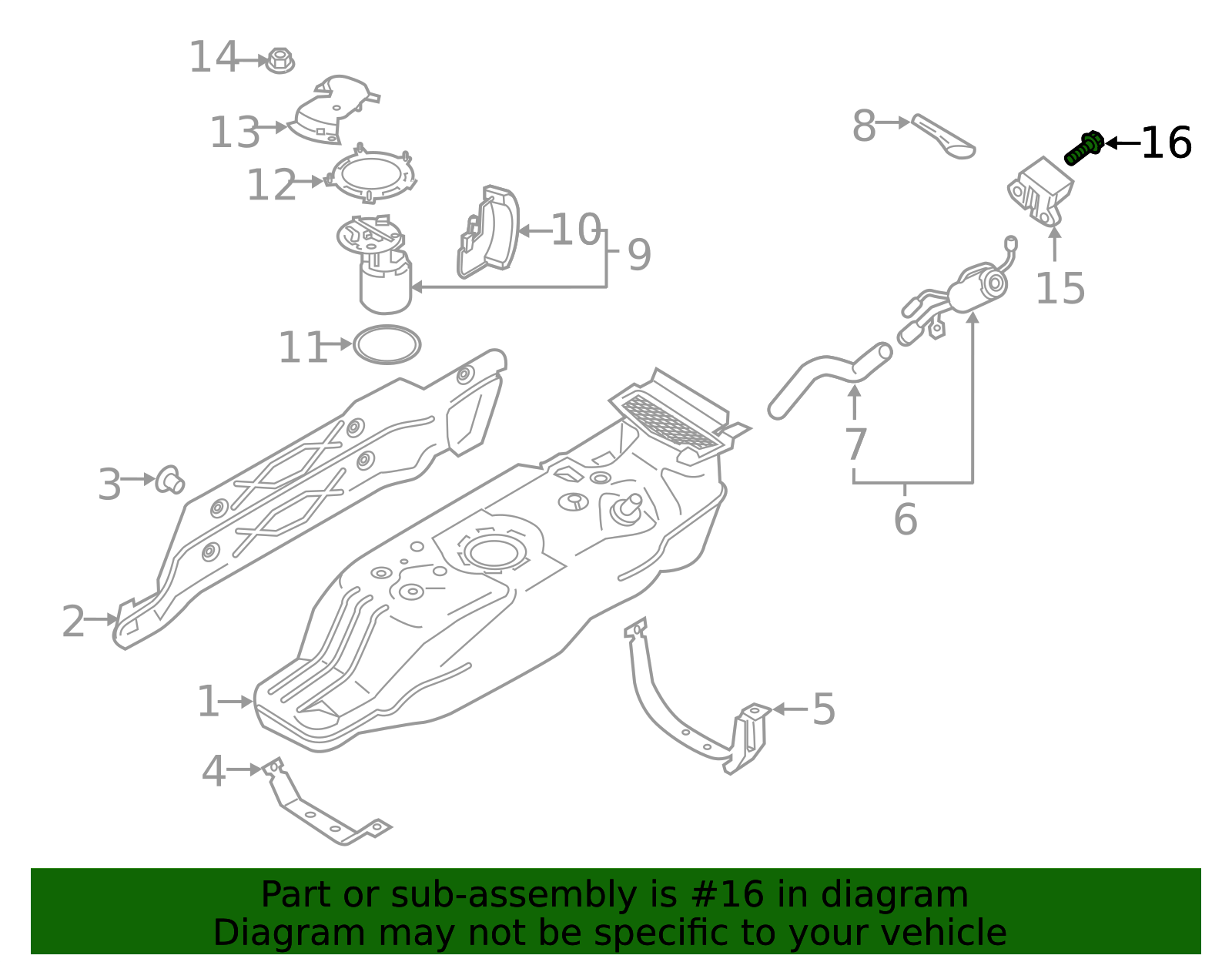 S442 Fuel Pump Driver Module Bolt | W716967-S442 | Walls' Ford Parts