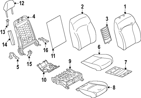 Passenger Seat Components for 2022 Subaru WRX #0