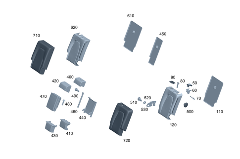 Folding Rear Backrest for 2025 Mercedes-Benz EQB 300 #0