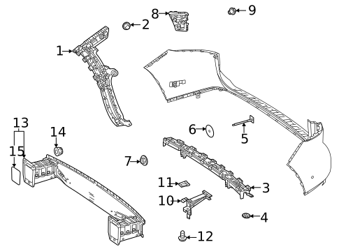 Bumper & Components - Rear for 2021 Mercedes-Benz GLA 35 AMG&reg; #1