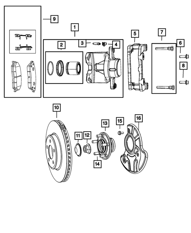 R5142557AB - Brakes: Disc Brake Caliper Assembly, Remanufactured, Left for Mopar Image