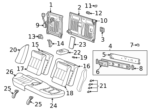 Rear Seat Components for 2000 Saturn LW2 #0