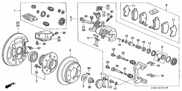 Rear Brake (Disk) for 1998 Acura CL #0