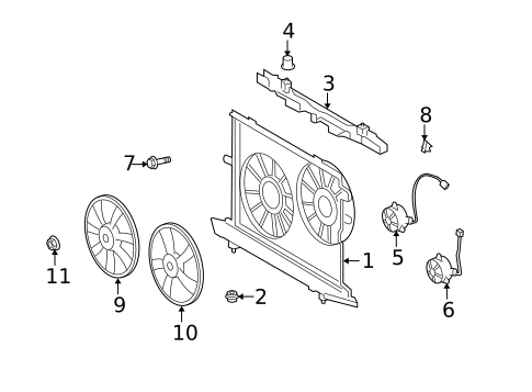 Cooling Fan for 2008 Scion xB #0