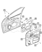 SJ18XDVAF - Interior Trim: Front Door Trim Panel, Right for Mopar Image