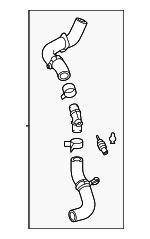 16057F0070 - Cooling System: Radiator Hose for Lexus: RX350h, RX450h+ Image