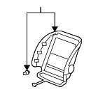 81528SXSA52ZA - : 2008-2011 Honda CR-V - Cover L Front Seat-Back *NH598L* (Atlas Gray) for Honda: CR-V Image