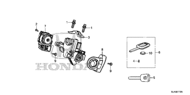 Key Cylinder Components for 2018 Honda CR-V #0