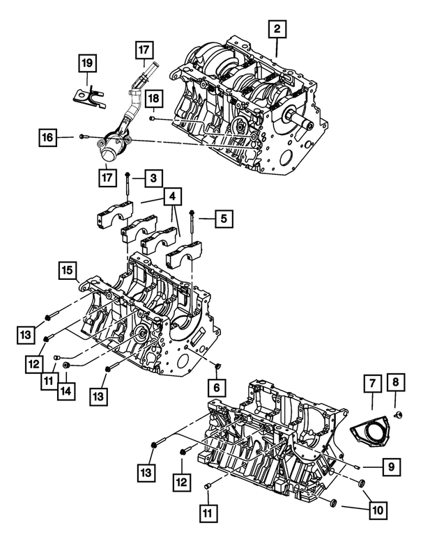 « RL049564AA – Engine 4.0L V6 DOHC : Bloc Court Moteur pour Mopar Image »