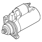 2E911023L - Electrical: Starter for Volkswagen: Beetle, CC, Eos, Golf, Jetta, Passat, R32 Image