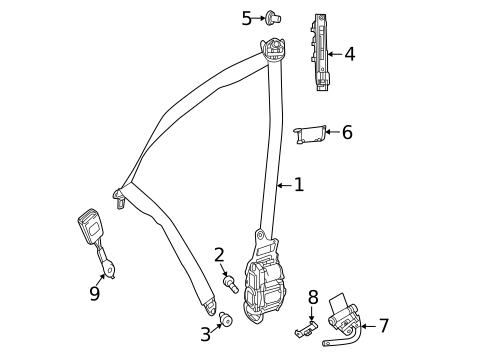 Front Seat Belts for 2025 Mercedes-Benz GLC63 AMG S E Performance #1