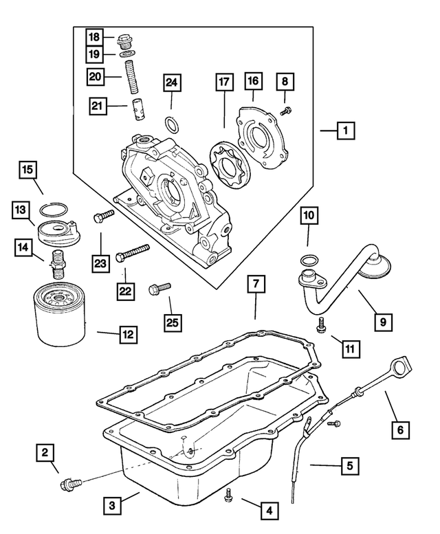 6101451 - Engine 2.0L Four Cylinder: Hex Head Screw And Washer for Mopar Image