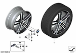36118009701 - Wheels: Disc Wheel Light Alloy Jet Bl.Sol.Paint for BMW: 228i, 228iX, 230i, 230iX, M235i, M235iX, M240i, M240iX Image image