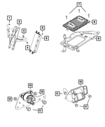 6505190AA - Electrical: Hex Nut And Washer for Mopar Image
