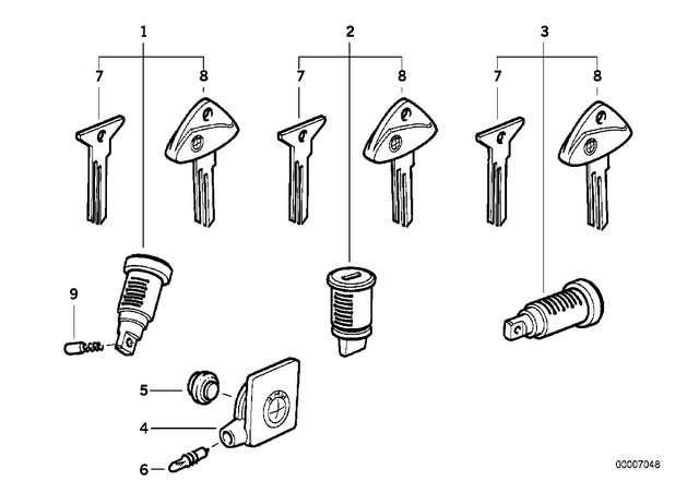 51252313282 - : Lock Cylinder for BMW-Motorrad Image