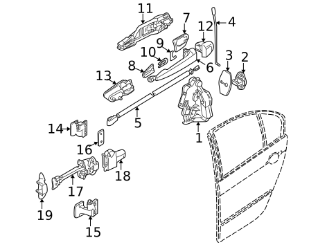 Lock & Hardware for 2001 BMW 325xi #1