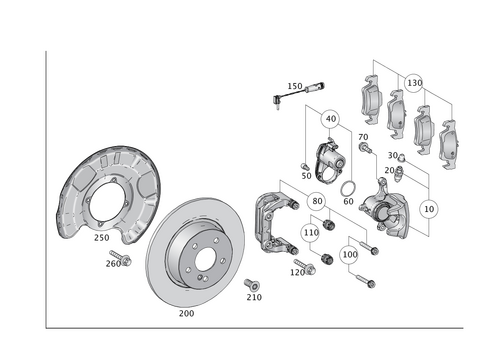 Rear Wheel Brake for 2017 Mercedes-Benz GLE550e #0