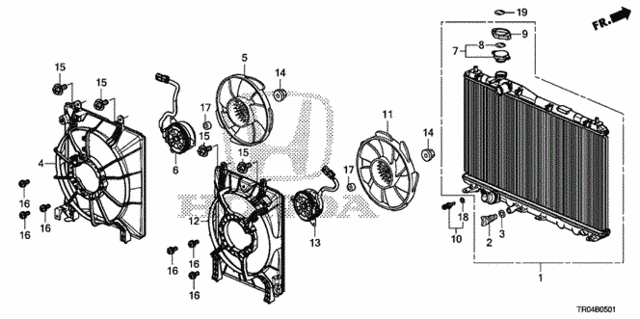 Radiator (Toyo) for 2012 Honda Civic #0