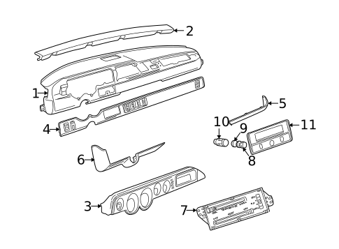 Instrument Panel for 1995 Dodge B3500 #0