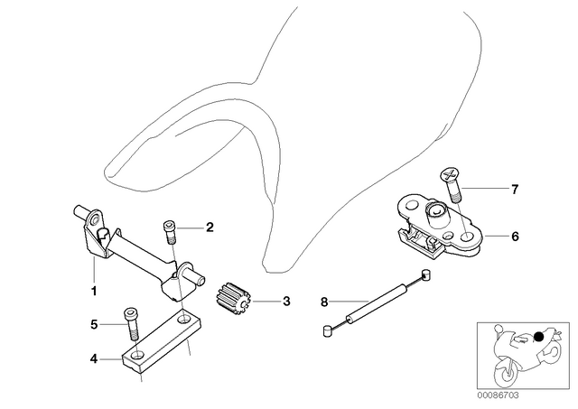 52537654284 - : Supporting Bracket        for BMW-Motorrad Image