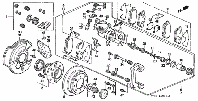Rear Brake (Disk) for 1995 Acura Integra #0