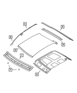 55275322 - Body Sheet Metal Except Doors: Roof Front Header for Dodge: Ram 1500, Ram 2500, Ram 3500 Image