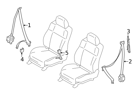 Front Seat Belts for 2014 INFINITI Q70 #0