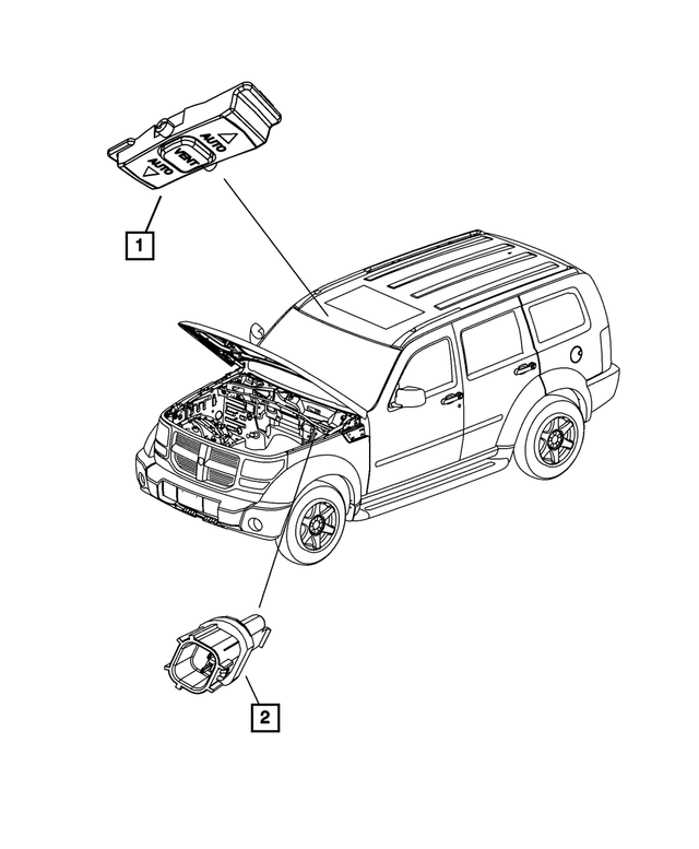 68023667AA - Electrical: Sunroof Switch for Mopar Image