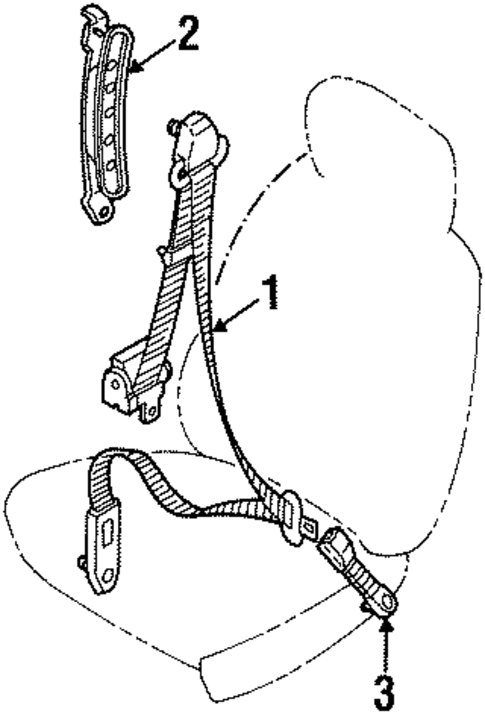Front Seat Belts for 1998 Kia Sephia #0