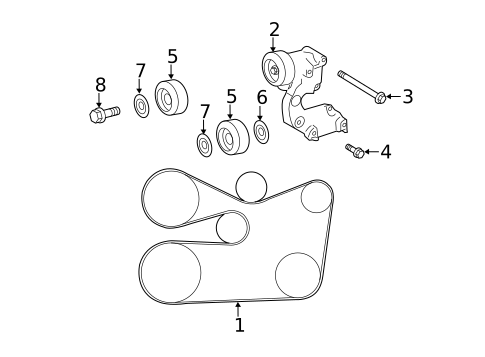 Belts & Pulleys for 2016 Toyota Sienna #0