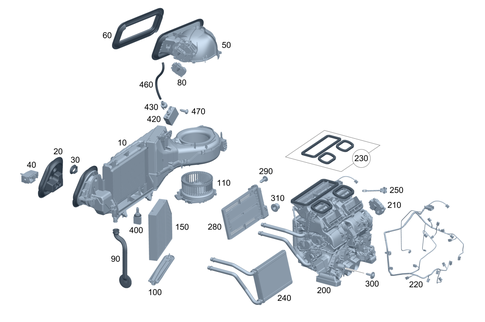Heating and Air Conditioner Housing with Blower and Wiring Harness for 2025 Mercedes-Benz GLC63 AMG S E Performance #0